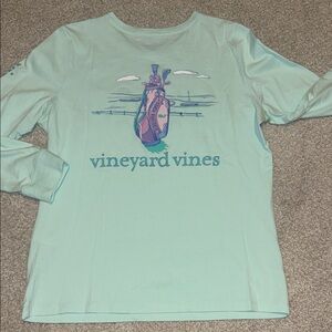 Vineyard Vines Light green golf bag long sleeves top Small